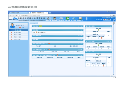 勞務(wù)派遣信息管理系統(tǒng)清單